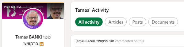 Tamas Banki's Activity on Linkedin